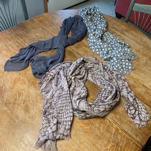 3 cute light weight scarves
